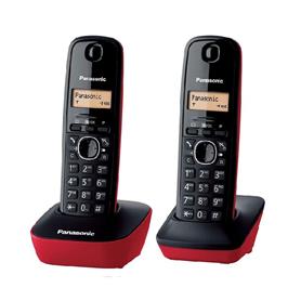 TELEFONOS INALAMBRICOS PACK DUO KX TG1612 NEGRO ROJO PANASONIC